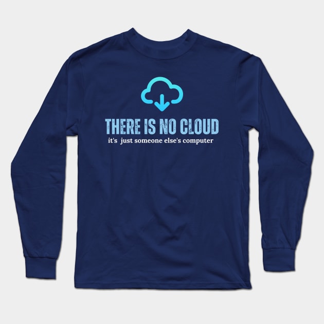 Tech Humor There is no cloud ..just someone else's computer Long Sleeve T-Shirt by Adam4you
